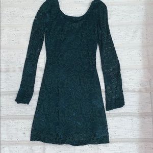 Dark green laced dress